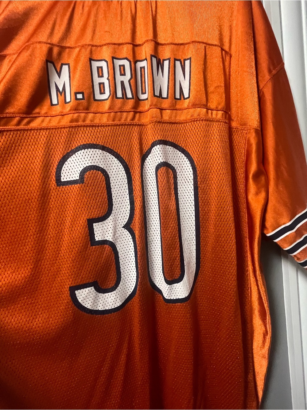 NFL Orange Men’s #30 Game Jersey with White Numbers - Picture 6 of 6